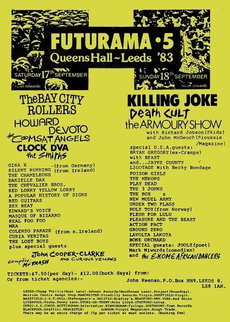 Futurama 5, Queens Hall, Leeds, 17-18/09/83.